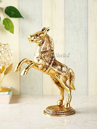 CraftVatika Jumping Horse Statue Metal Showpiece for Home Decor for ...