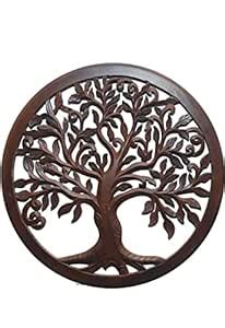 WoodIdea Antique Hand-Carving on Wood Wall Decor Hanging Wall Sculpture ...