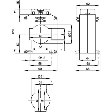 Трансформатор струму вихід 4-20mA FRER MAC061 200–1200A 61×31