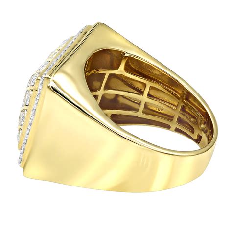 Affordable 10K Gold Diamond Ring for Men 1.35ct by Luxurman Pinky ring ...