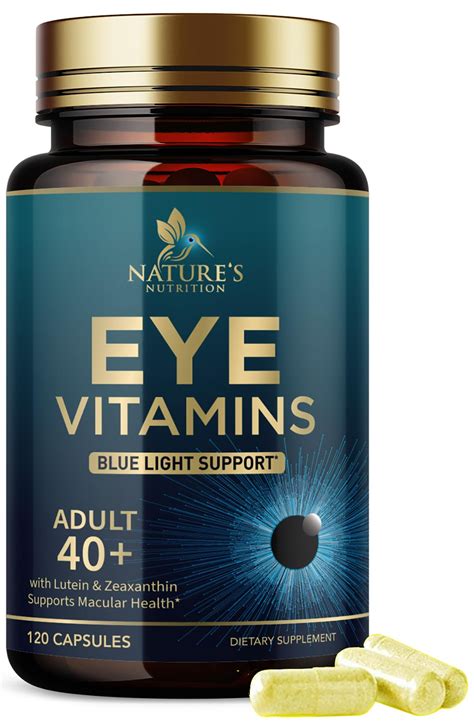 Nature's Nutrition Eye Vitamins & Mineral Supplement Supports Vision & Eye Health Macular Dry ...
