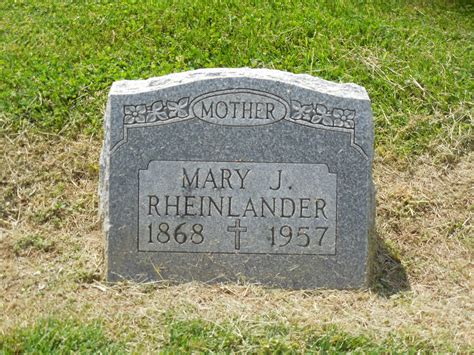Mary Jane Saunders Rheinlander (1868-1957) - Find a Grave Memorial
