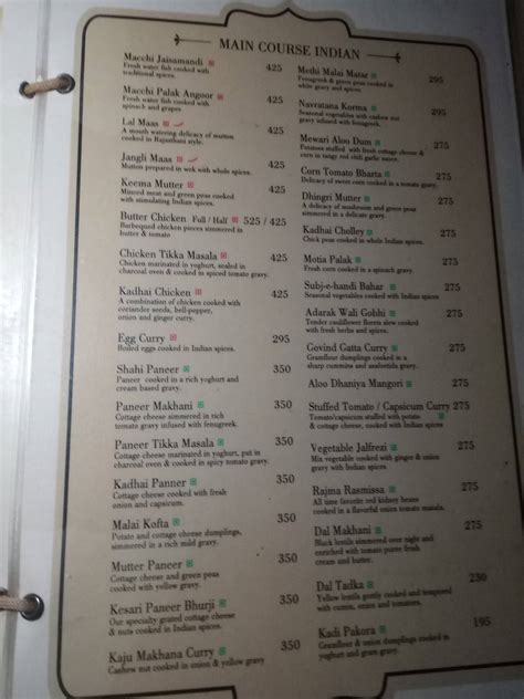 Menu at Raaj Bagh Restaurant by Fateh Collection, Udaipur, 5-B Fateh ...