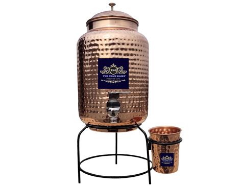 Buy The Home Glory 5 Litre Pure Copper Water Dispenser Matka Vessel Pot ...