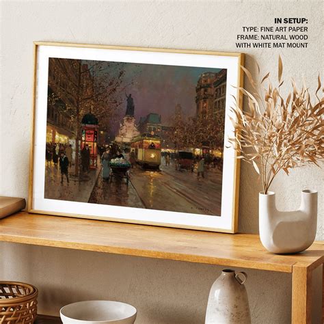 Place de la Republique Painting & Wall Art Print by Eduoard Cortes ...