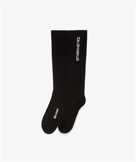 Black Rick Owens Mid Calf Socks | SVD