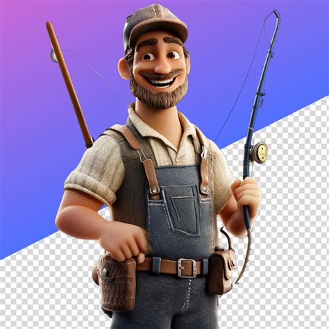 Colorful fisherman avatar for profile customization and branding ...