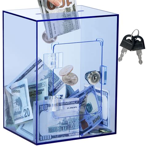 Imeepa Clear Piggy Bank with Lock and Key, Large Acrylic Piggy Banks ...