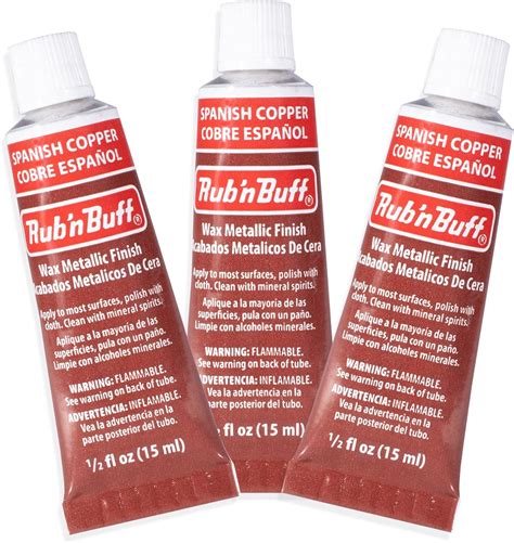 Amazon.com: AMACO Rub n Buff Wax Metallic Finish - 3 Rub n Buff Spanish ...