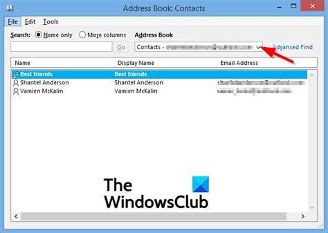 Open Outlook Address Book 的图像结果