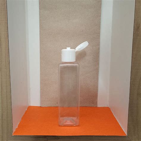 100 ml Square Transparent White Flip Top cap – TonersTouch