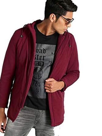 Buy Roadster Men Maroon Solid Hooded Tailored Jacket (SIZE MEDIUM ...