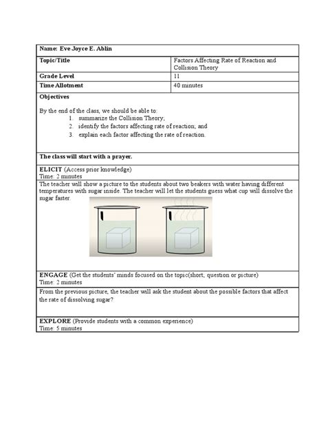 Image result for Chemical Reaction Lesson Plan