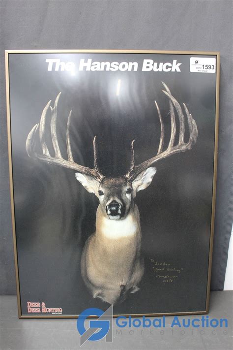 Framed Poster of Hanson Buck Signed by Milo Hanson