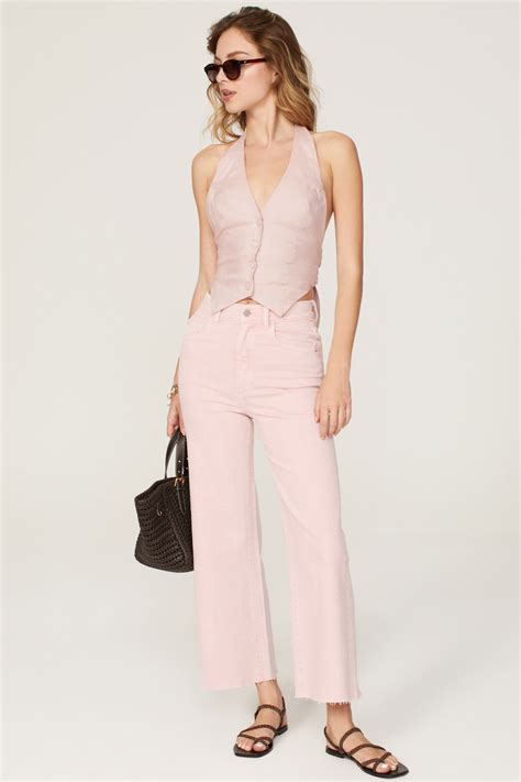 Pink Hepburn Wide Leg Jeans by DL1961 | Rent the Runway