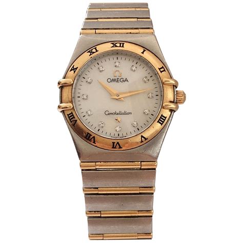 Omega Constellation Yellow Gold and Steel Diamond Women’s Watch For ...