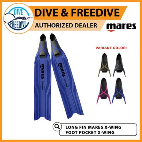 Jual Long Fin Mares X-Wing Plastic Fins Kaki Katak Freediving Freedive ...