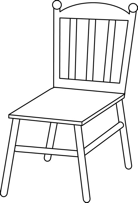 Black and White Chair Clipart