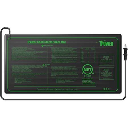 Ipower Seedling Heat Mat 10" x 20.5" Warm Hydroponic Heating Pad ...