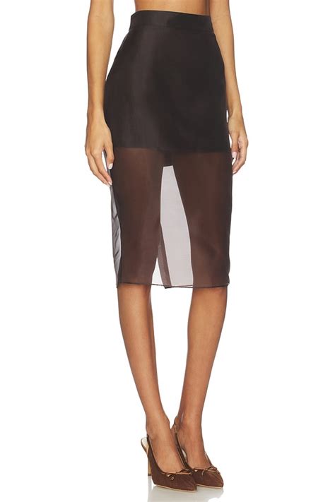 SEROYA Elda Skirt in Ash Brown | REVOLVE