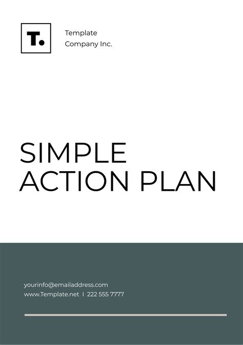 Simple Project Action Plan Template 的图像结果