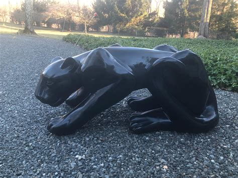 Dramatic Ceramic Black Panther Coffee Table or Sculpture at 1stDibs ...