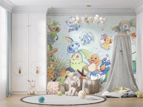 Buy Pokemon Wallpaper - Colorful Cartoon Character Wall Mural - Custom ...