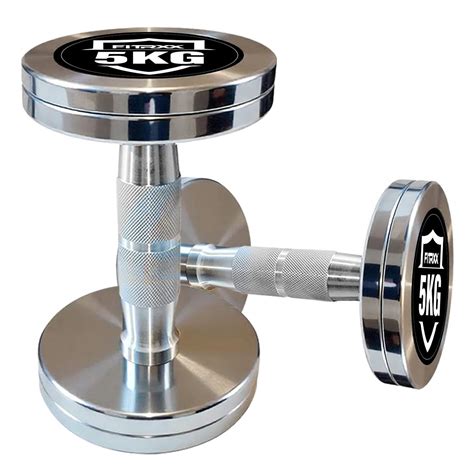 Buy Fitrxx Pair of chrome plated steel Fixed Weight Dumbbells - Gym ...