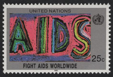 SCG8694 - United Nations 1990 “Fight AIDS Worldwide” – 25c Commemorati ...