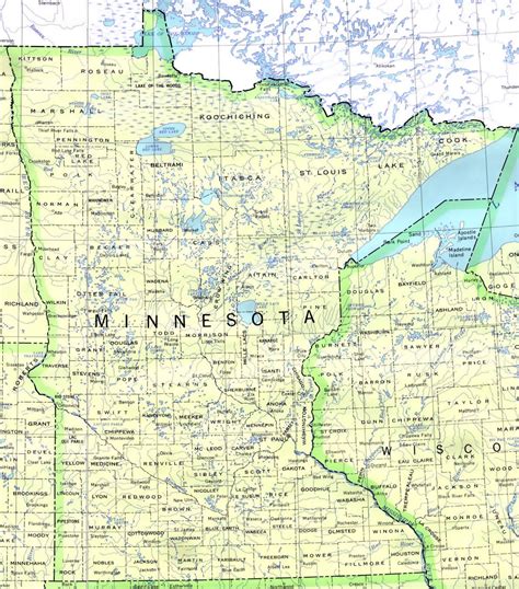 Administrative map of Minnesota state | Minnesota state | USA | Maps of the USA | Maps ...