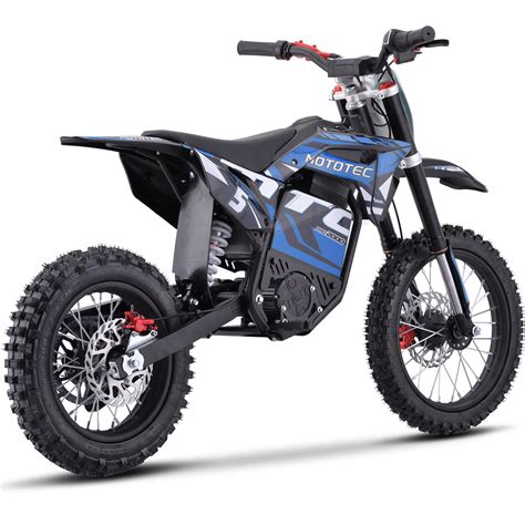 MotoTec 60v 2000w Pro Electric Dirt Bike Lithium Blue-MT-Dir