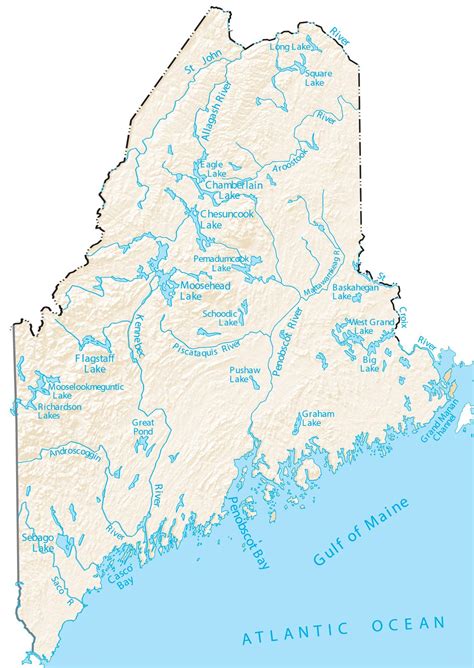 Map of Maine - Cities and Roads - GIS Geography