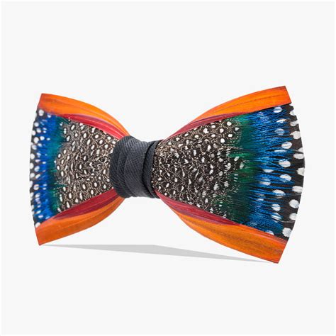 Colorful Bow Tie Made with Natural Vibrant Feathers | Brackish