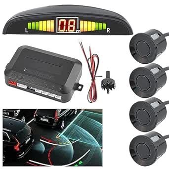 Car Parking Sensors Rear Reversing Radar System, 4 Parking Waterproof ...
