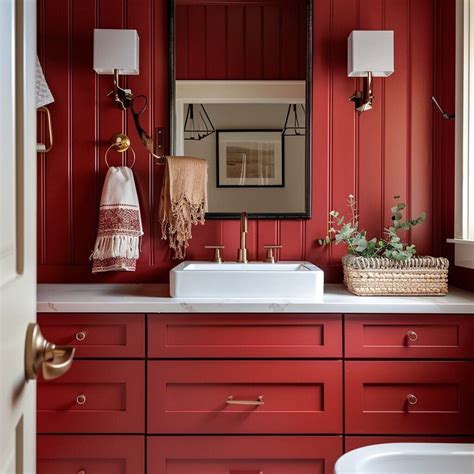 24 Red Bathroom Ideas That’ll Make You Never Want To Leave This Room ...