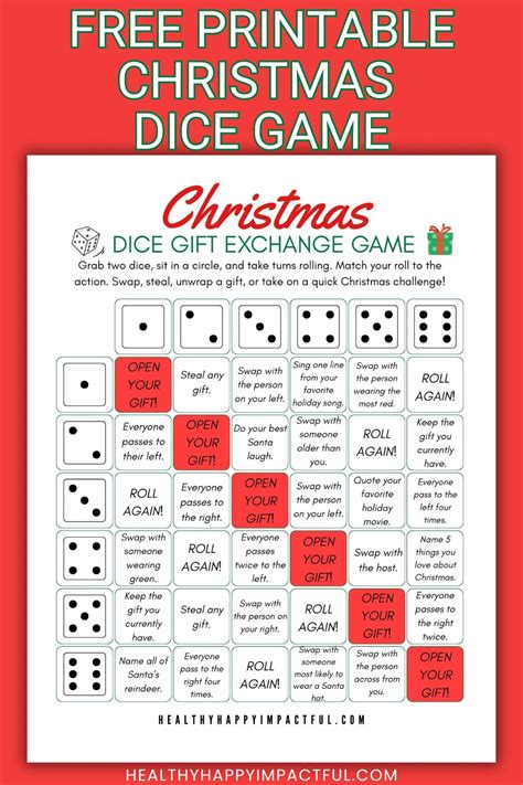 Fun Christmas Dice Gift Exchange Game (Roll, Swap, & Laugh!)