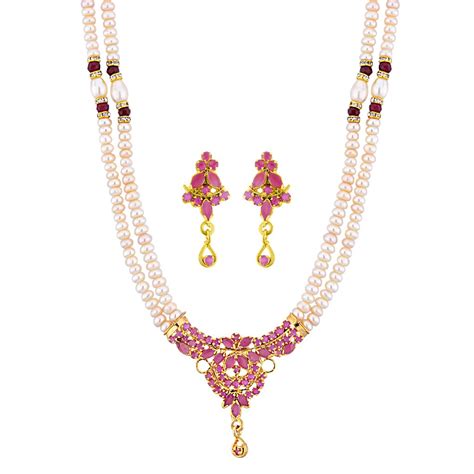 Sri Jagdamba Pearls Dealer Aurora Pearl Necklace Set for Women ...