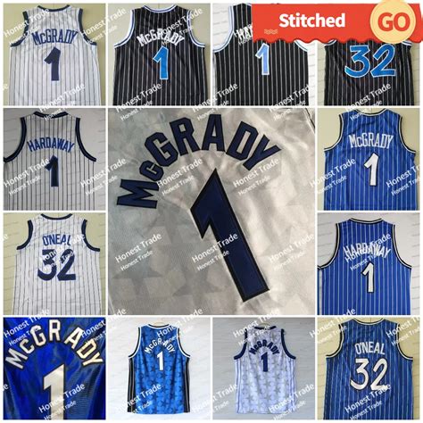 Retro Shaq McGrady Basketball Jerseys Men's Stitched Shaquille ONeal ...