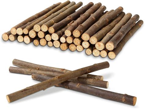 100 Wood Craft Sticks – 6” Natural Mini Twigs for DIY Crafts, Photo ...