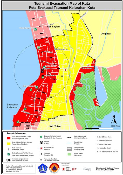 Tsunami Kit - Tsunami Evacuation Map Bali, Badung