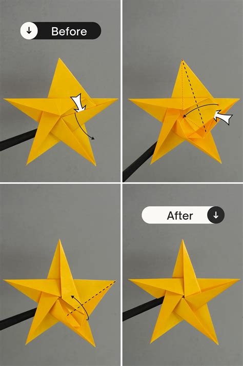 3d Origami Christmas Star Step By Step 3D Paper Stars From Post It