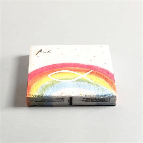 Cocktail Napkins Rainbow white Set of 20 – Home4u