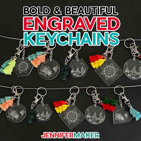 Acrylic Engraving on Keychains With Perfect Placement! - Jennifer Maker