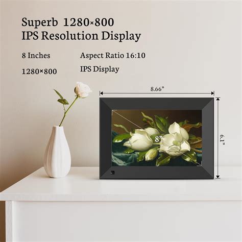 BSIMB 8 Inch Digital Picture Frame Touch Screen, India | Ubuy