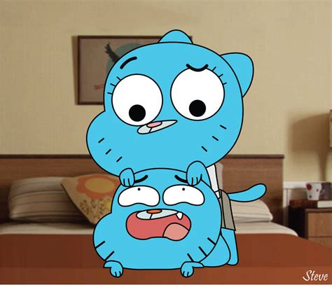 Nicole Playing With Gumball by DrewskyDraws on DeviantArt