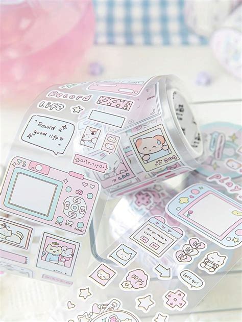 1 Roll Cute Bordered Perforated Decorative Washi Tape, For Vending ...