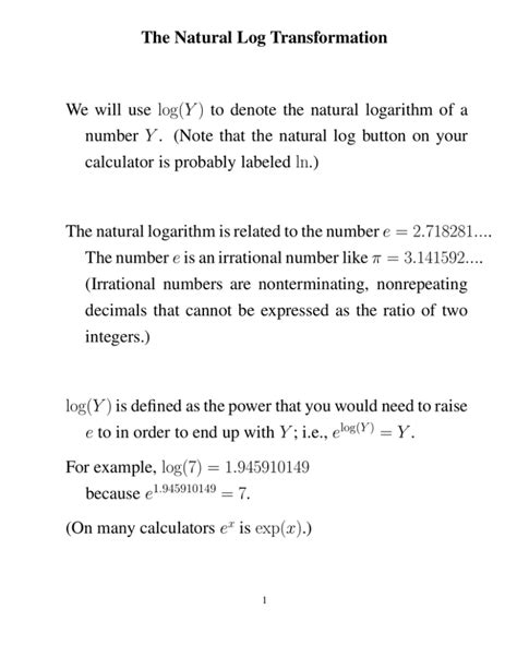 Natural Log Calculations 的图像结果
