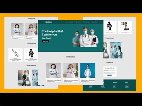 Hospital Website Using JavaScript 的图像结果