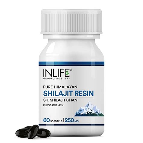 Inlife Pure Himalayan Shilajit Resin 500mg | Contains >75% Fulvic Acid ...