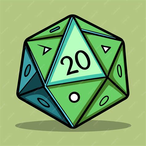 20 D20 dice roll clip art and Vector Design With a White Background ...
